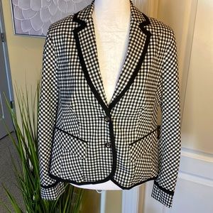7th Avenue NY&C Black and White Checkered Blazer